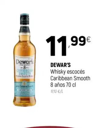 Coviran Dewar's Whisky escocès Caribbean Smooth 8 años 70 cl oferta