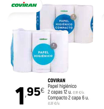 Coviran Coviran Papel higiènico 2 capas 12 u Compacto 2 capa 6 u oferta