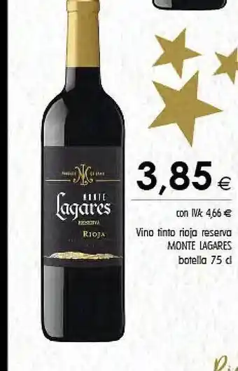 Cash Ifa Vino tinto rioja reserva monte lagares oferta