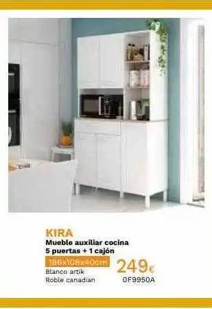 Mi Bricolaje Kira mueble auxiliar cocina 5 puertas + 1 cajón oferta