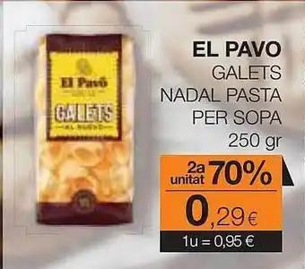 Plusfresc 2a unitat 70% el pavo galets nadal pasta per sopa oferta