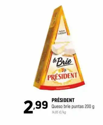 Coviran Président Queso brie puntas 200 g. oferta
