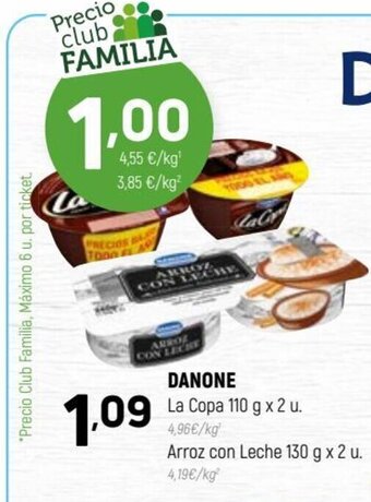 Coviran Danone La copa Arroz con Leche oferta