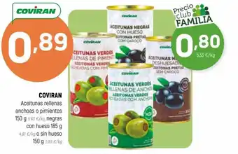 Coviran Coviran Aceitunas rellenas anchoas o pimientos oferta