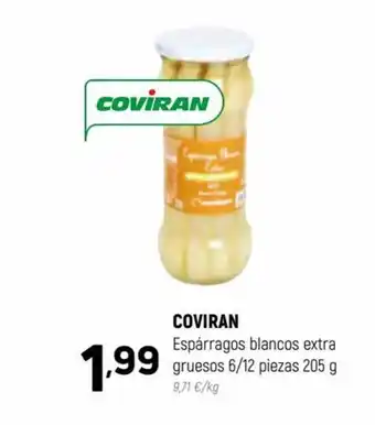 Coviran Coviran Espárragos blancos extra gruesos 6/12 piezas 205 g. oferta