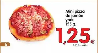 Alimerka Mini Pizza De Jamón York 155g oferta