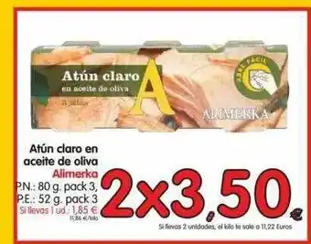 Alimerka Atún Claro En Aceite De Oliva Alimerka oferta