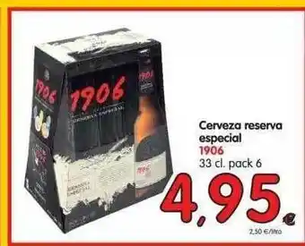 Alimerka Cerveza Reserva Especial 1906 33cl pack 6 oferta
