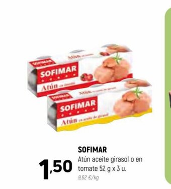 Coviran Sofimar Atún aceite girasol o en tomate 52 g x 3 u. oferta