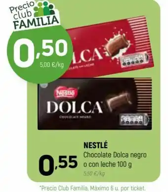 Coviran Nestlé Chocolate dolca negro o con leche 100 g. oferta