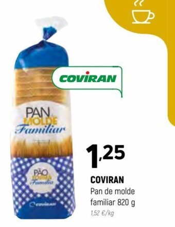 Coviran Coviran Pan de Molde Familiar 820 g. oferta