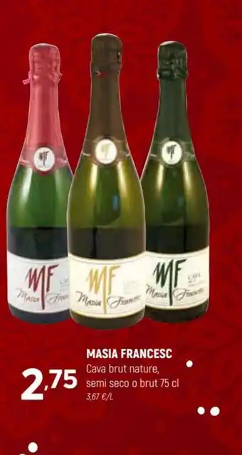 Coviran Masia Francesc Cava brut nature,semi seco o brut 75 cl. oferta