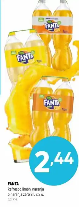 Coviran Fanta Refresco limón naranja o naranja zero 2 L x 2 u. oferta