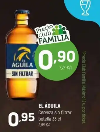 Coviran El Águila Cervezasin filtrar botella 33 cl. oferta