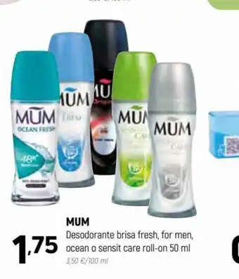 Coviran Mum Desodorante brisa fresh,for men, ocean o sensit care roll-on 50 ml. oferta