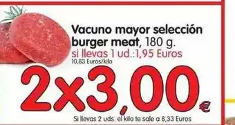 Alimerka Vacuna Mayor Selección Burger Meat 180g oferta
