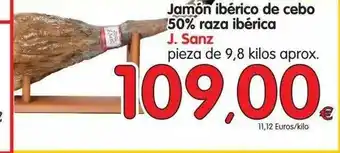 Alimerka J. Sanz Jamón Ibérico De Cebo 50% Raza Ibérica oferta