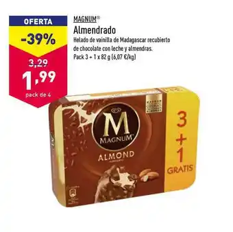 ALDI Magnum Almendrado 1 x 82g oferta