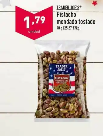 ALDI Trader Joe's Pistacho Mondado Tostado 70g oferta