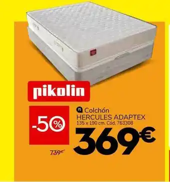 Conforama Cochón Hercules Adaptex Pikolin 135c190cm oferta