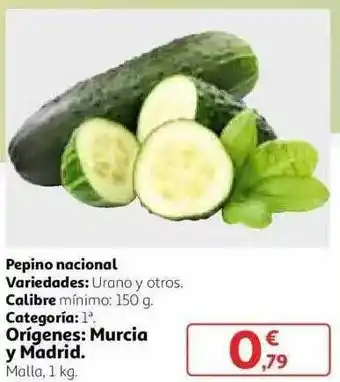 Alcampo Pepino Nacional oferta