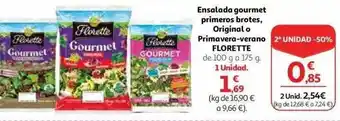 Alcampo Ensalada Gourmet Prmeros Brotes Original O Primavera-verano Florette 2a Unidad -50% oferta