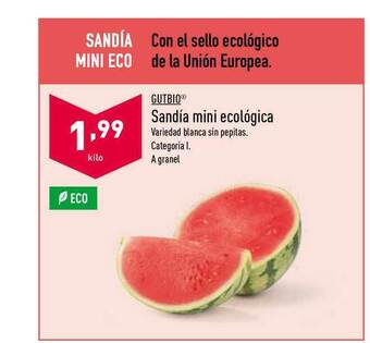 ALDI Gutbio Sandía Mini Ecológica oferta
