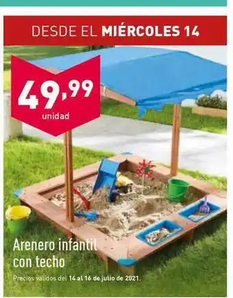 ALDI Arenero Infatil Con Techo oferta