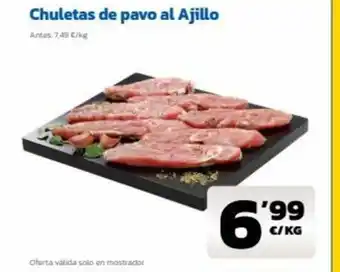AhorraMas Chuletas de pavo al ajilllo oferta