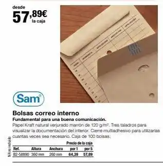 Va incluido desde 57 7,89€ la caja sam bolsas correo interno fundamental para una buena comunicación. w precio de la