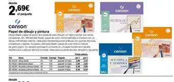 Staples Kalamazoo Papel de dibujo canson oferta
