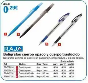 Staples Kalamazoo Desde 0,29€ ref. modelo 82-53783-11 cuerpo opaco 82-53783-3 2 cuerpo opaco b2-44575-1 3 cuerpo traslúcido 82-44575-34 cuerp oferta