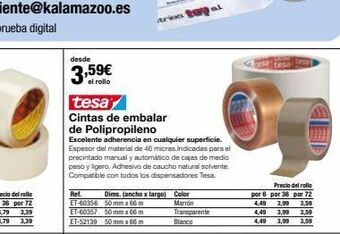 Staples Kalamazoo Cinta de embalar oferta