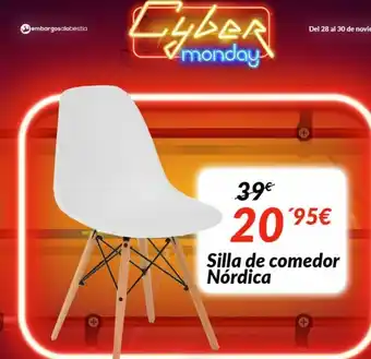 Embargosalobestia + cyber monday 39€ 20'95€ silla de comedor nórdica +