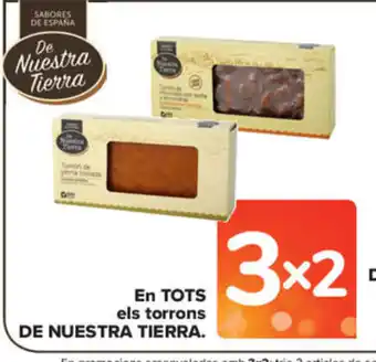 Carrefour En TOTS els torrons DE Nuestra Tierra oferta