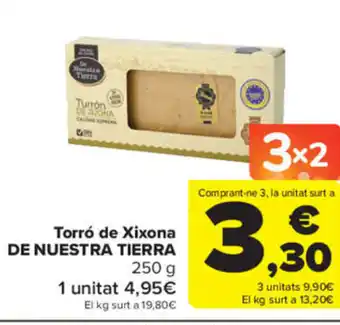 Carrefour Torró de Xixona De Nuestra Tierra oferta