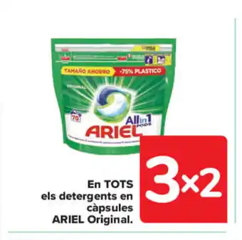 Carrefour En TOTS els detergentes en capsules Ariel Original oferta