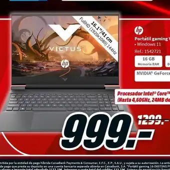 MediaMarkt Portátil gaming oferta