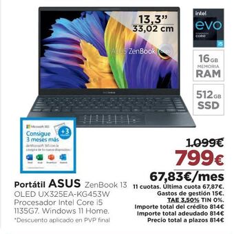 El Corte Inglés Portátil asus oferta