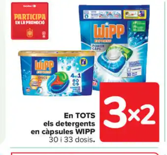 Carrefour En TOTS els detergents en capsules Wipp oferta