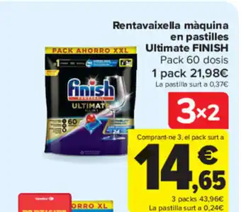 Carrefour Rentavaixella máquina en pastilles Ultimate Finish oferta