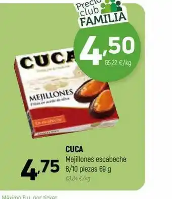 Coviran Cuca mejillones escabeche 8 10 piezas oferta