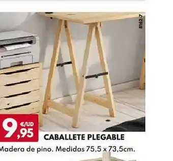 Caballete plegable madera de pino medidas 75.5 x 73.5cm