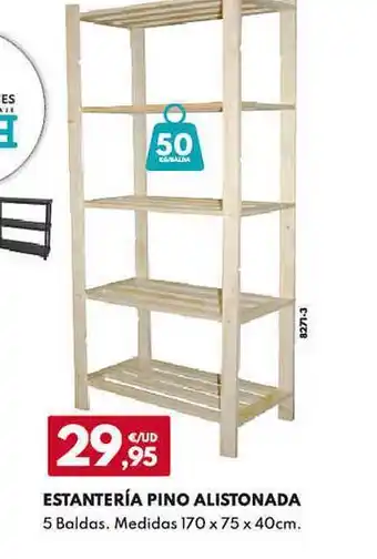 BricoCentro Estantería pino alistonada oferta