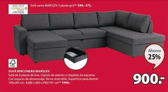 JYSK Sofá rinconera marslev oferta
