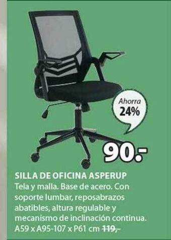 JYSK Silla de oficina asperup oferta