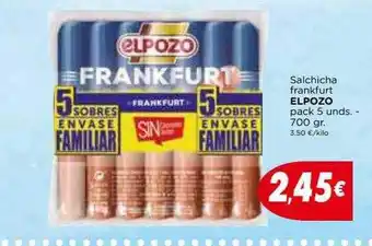 Supermercados Piedra Salchicha frankfurt elpozo oferta