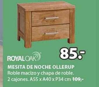 JYSK Royaloak mesita de noche ollerup oferta