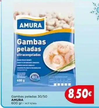 Gambas peladas 30 50 amura