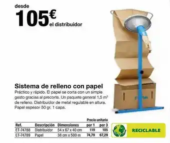 Staples Kalamazoo Sistema de relleno con papal oferta